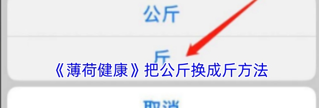 《薄荷健康》把公斤换成斤方法