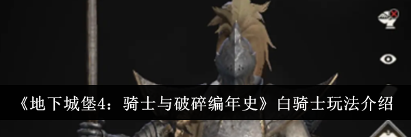 《地下城堡4：骑士与破碎编年史》白骑士玩法介绍