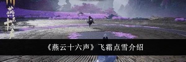 《燕云十六声》飞霜点雪介绍