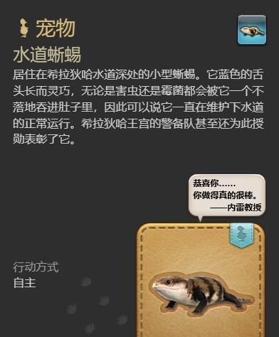 《最终幻想14：水晶世界》水道蜥蜴获得方法