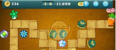 《保卫萝卜1》沙漠主题第5关金萝卜攻略