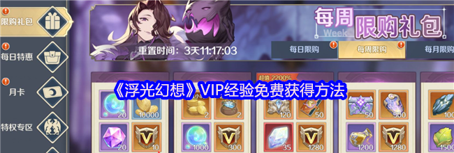 《浮光幻想》VIP经验免费获得方法