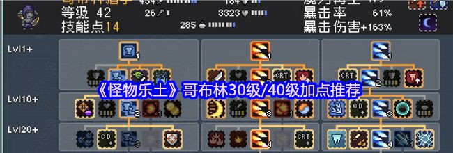 《怪物乐土》哥布林30级/40级加点推荐
