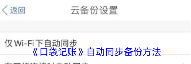 《口袋记账》自动同步备份方法