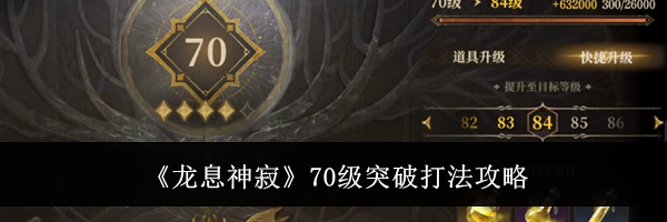 《龙息神寂》70级突破打法攻略