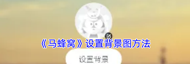 《马蜂窝》设置背景图方法