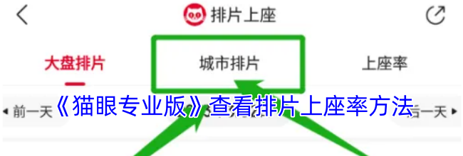 《猫眼专业版》查看排片上座率方法