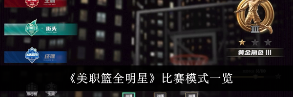 《美职篮全明星》比赛模式一览