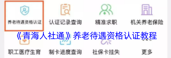 《青海人社通》养老待遇资格认证教程
