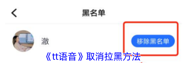 《tt语音》取消拉黑方法