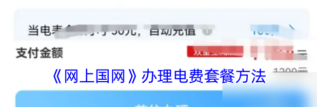 《网上国网》办理电费套餐方法