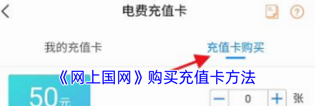 《网上国网》购买充值卡方法