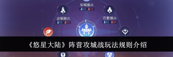 《悠星大陆》阵营攻城战玩法规则介绍