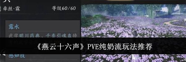 《燕云十六声》PVE纯奶流玩法推荐