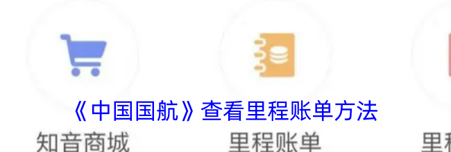 《中国国航》查看里程账单方法