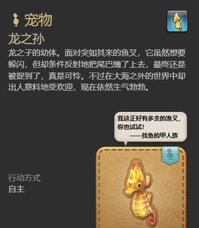 《最终幻想14：水晶世界》龙之孙宠物获得方法