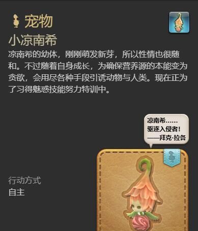 《最终幻想14：水晶世界》小凉南希获得方法