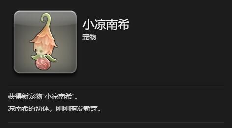 《最终幻想14：水晶世界》小凉南希获得方法